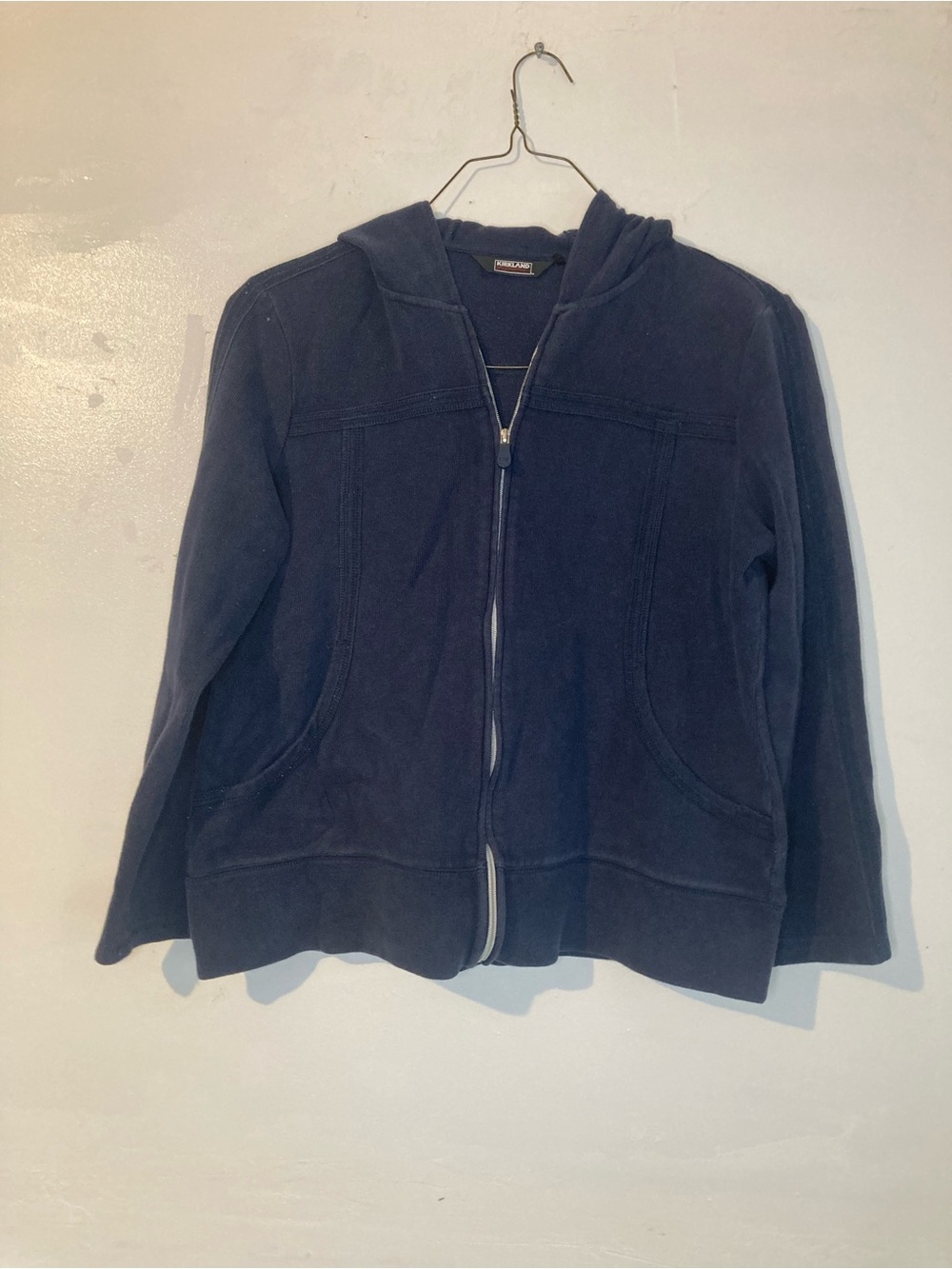 Kirklands Navy Blue Zip-Up Hoodie